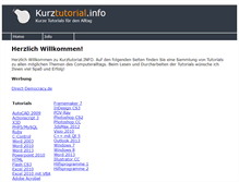 Tablet Screenshot of kurztutorial.info
